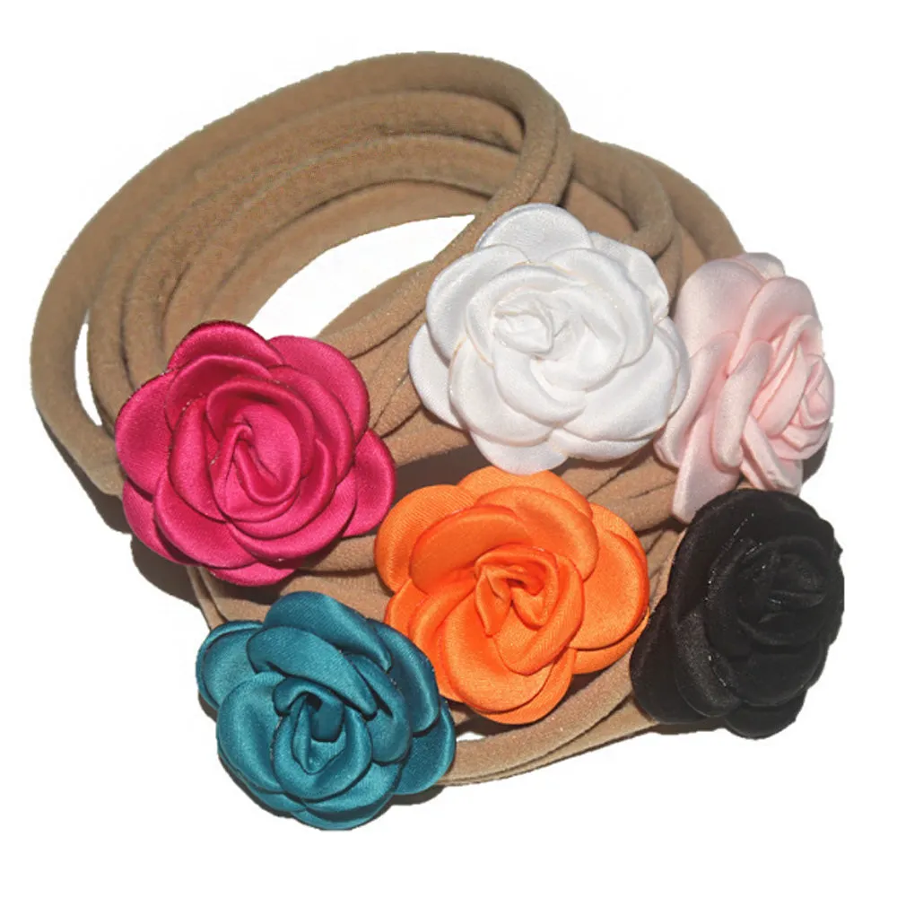 10PCS  About 33cm Nylon Baby Headbands Run-Resistant Headbands Wholesale nylon elastic one size fits all Stretchy Baby Headbands DIY Baby Headbands color 27