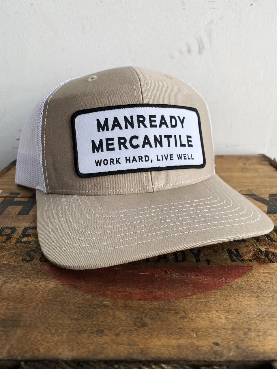 112 Richardson Hat | White & Black Logo | Manready Mercantile