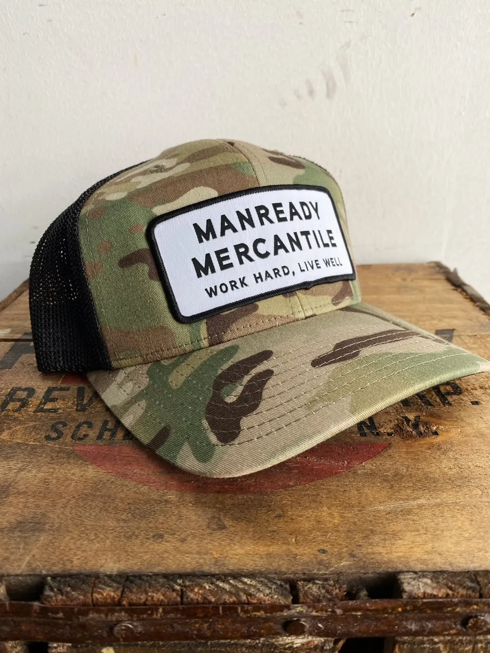 112 Richardson Hat | White & Black Logo | Manready Mercantile