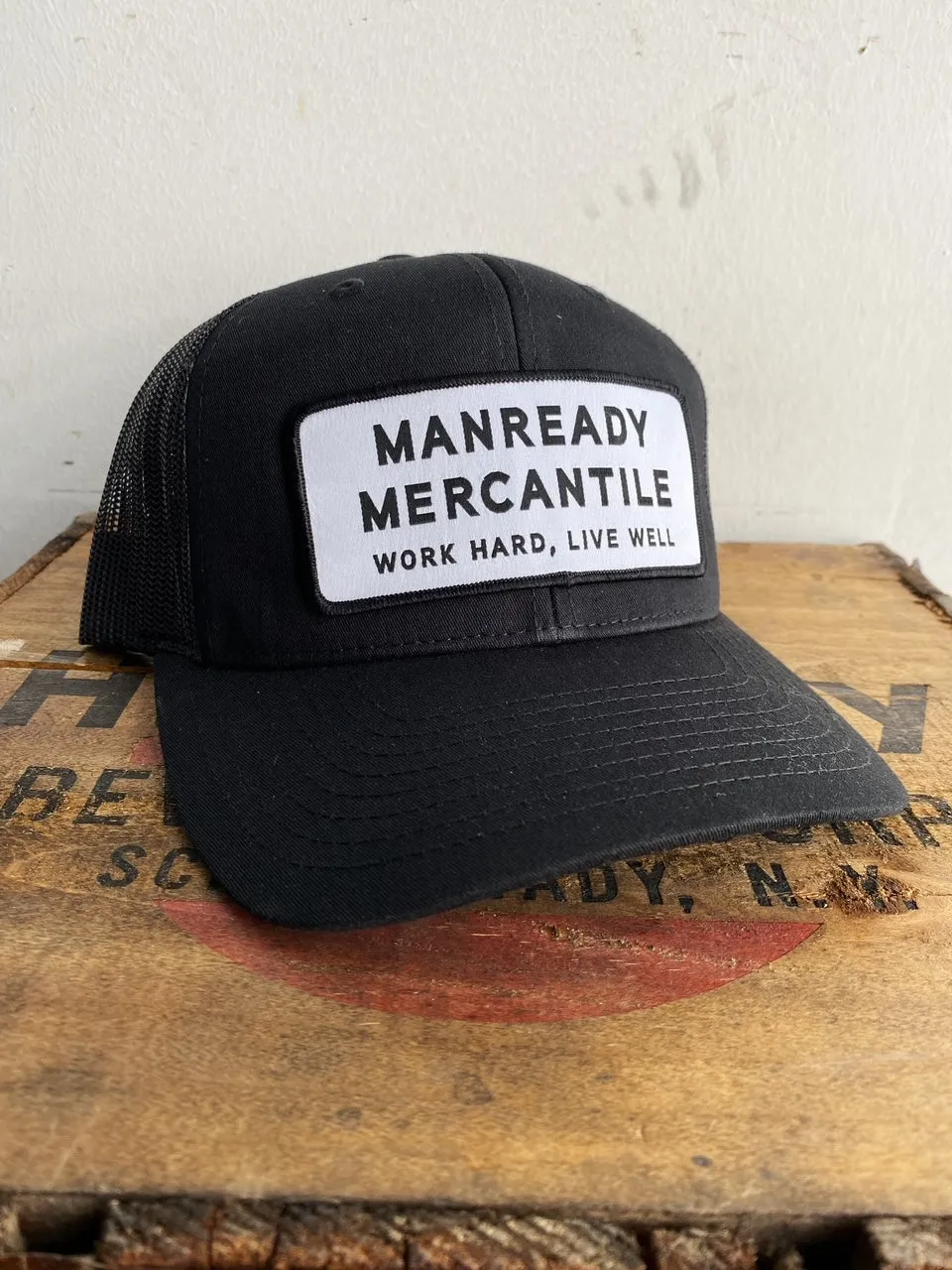 112 Richardson Hat | White & Black Logo | Manready Mercantile