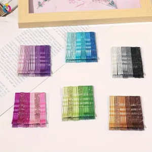 24 Colorful Glitter Bobby Pins Strong Hold Hair Accessories