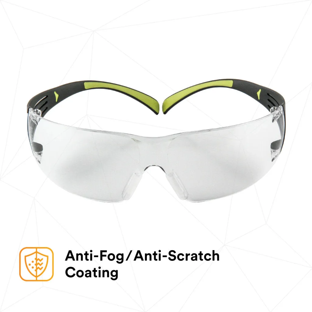 3M SecureFit Protective Eyewear SF401AF, Clear Anti-fog Lens