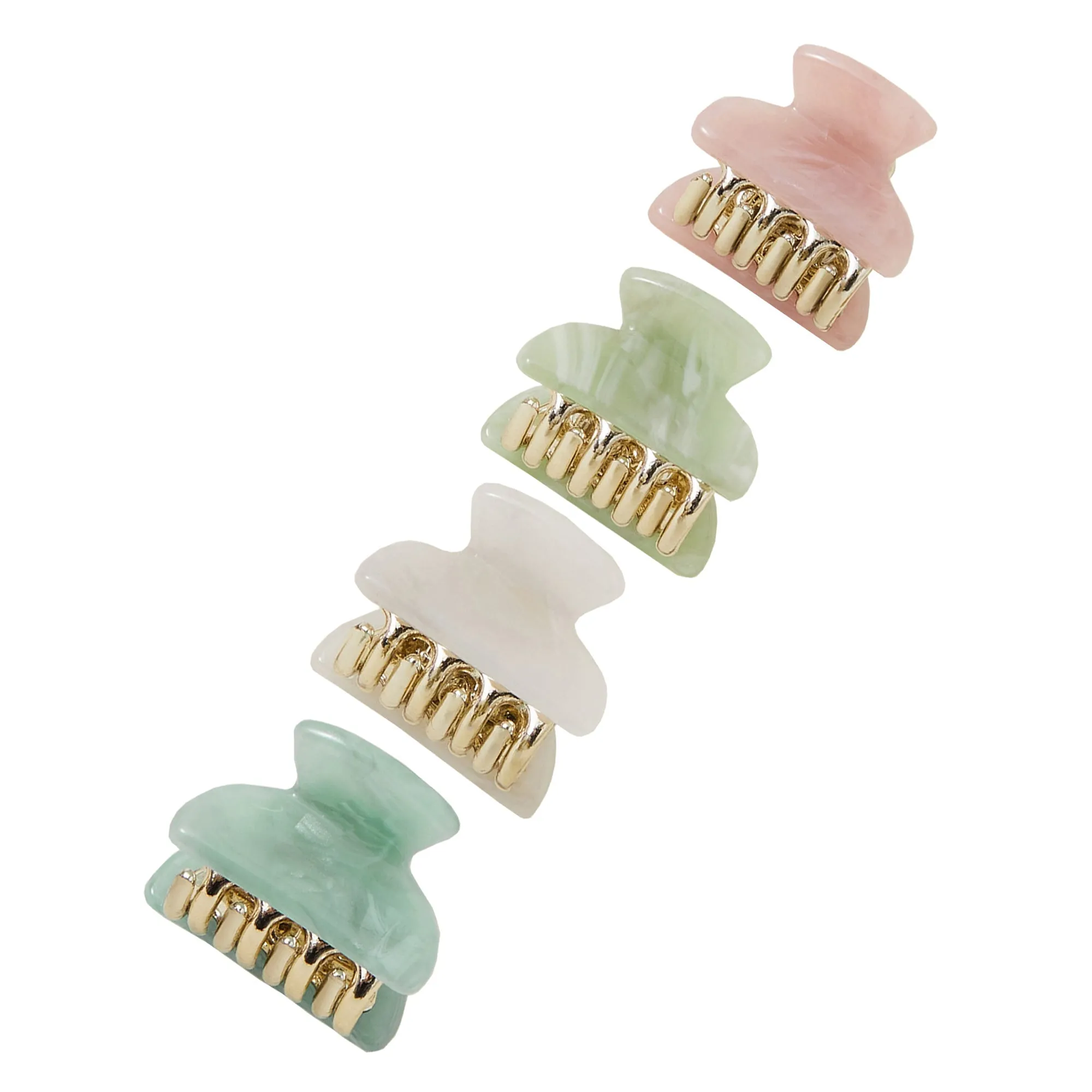 Accessorize London Women's Multi Mini Resin Claw Clips Set Of Four