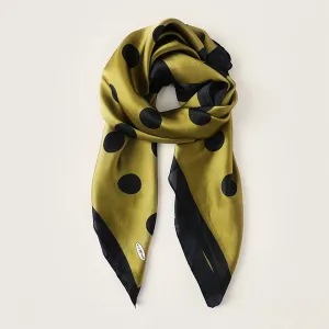 Accity | POLKA DOTS SQUARE NECK SCARF: Green