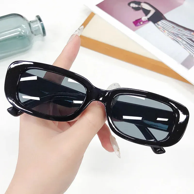 Anti-Glare Elliptic Vintage Frame Designer Women's Small Stylish Sunglasses