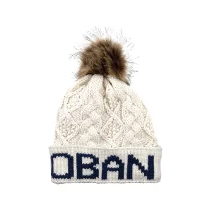 Aran Diamond Cable Oban Pom Pom Hat