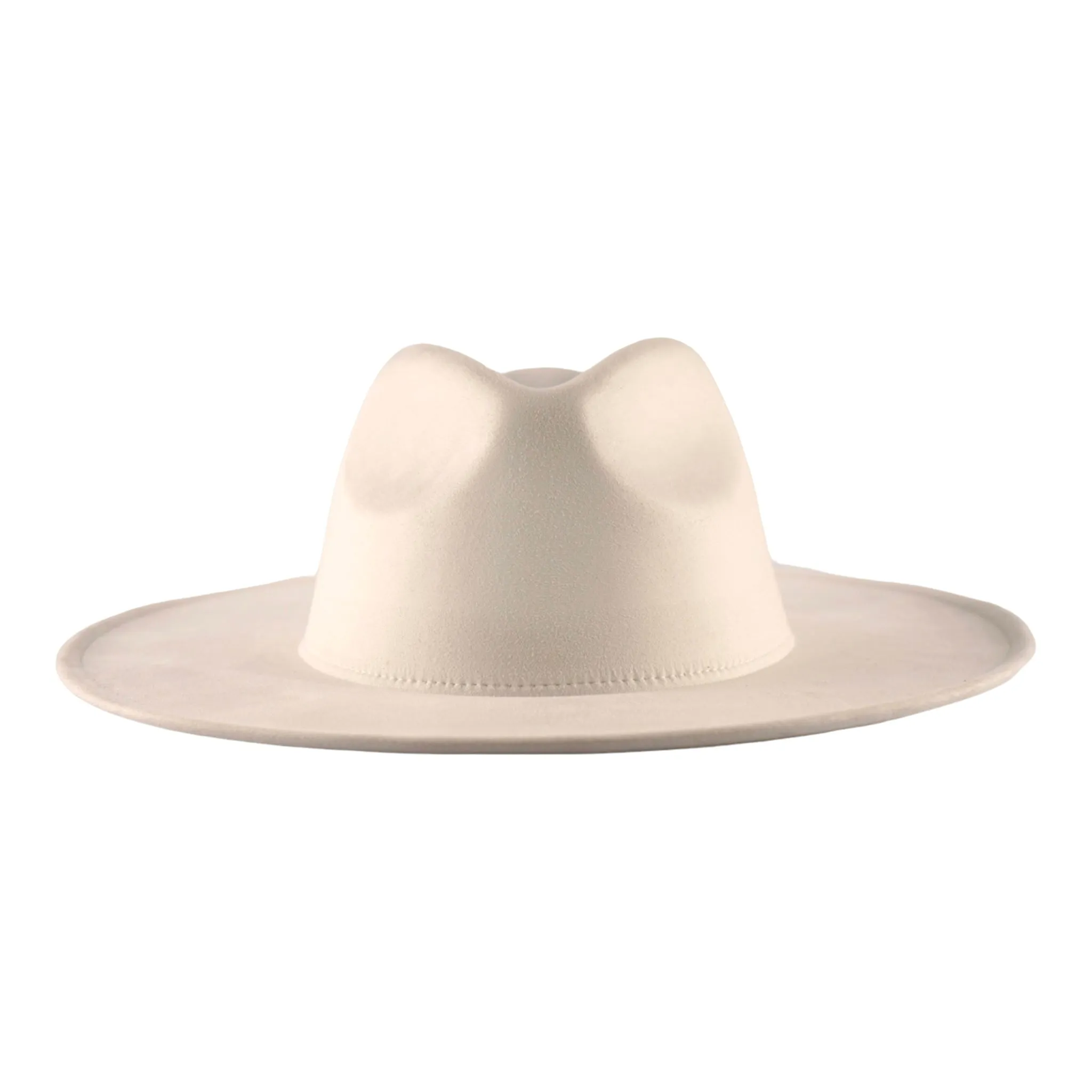 Atlanta Suede Wide Brim Fedora - White