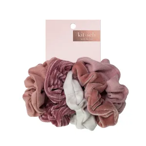 Blush Velvet Scrunchies