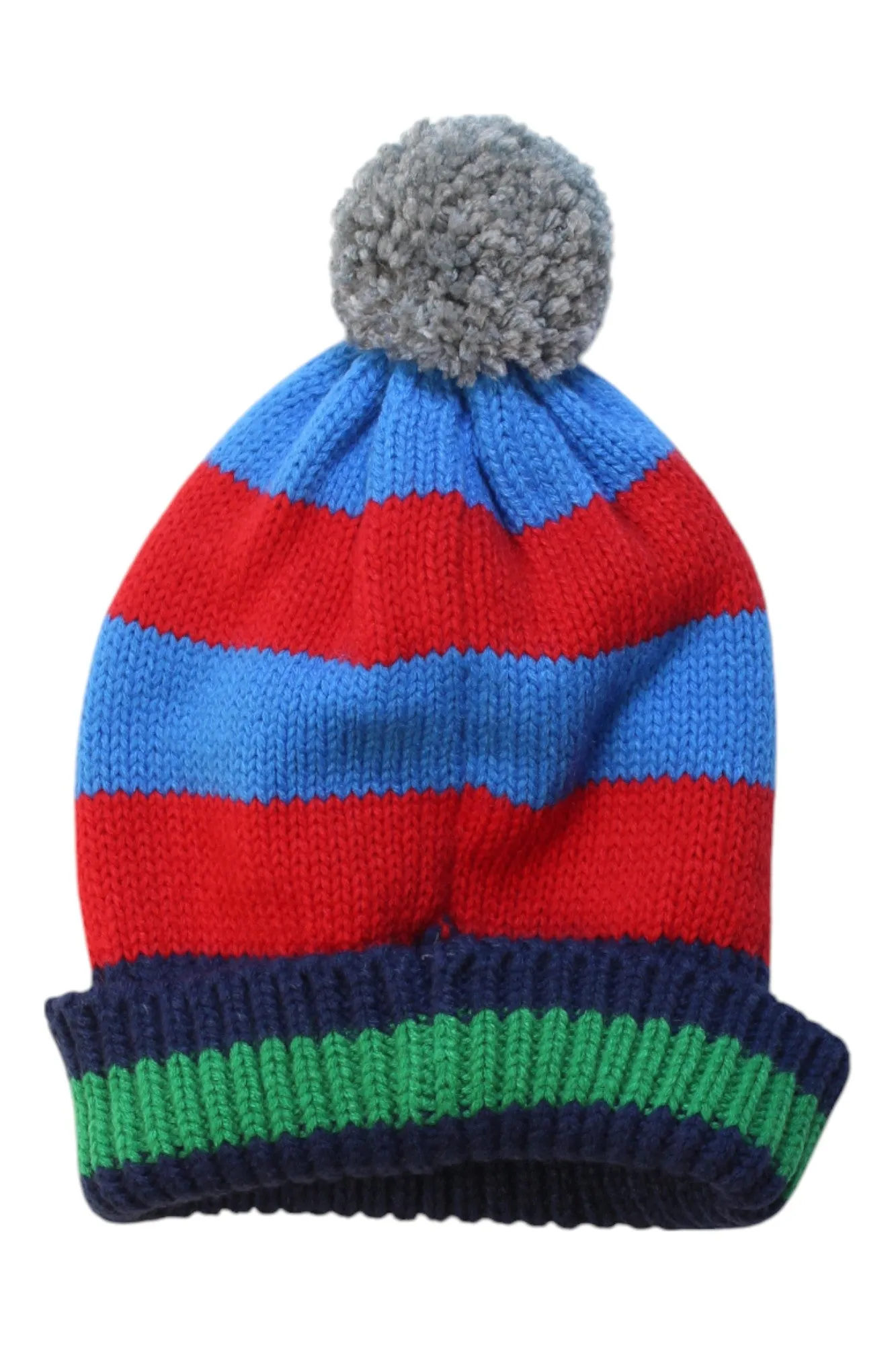 Boden Striped Pom-Pom Winter Hat 9-12Y