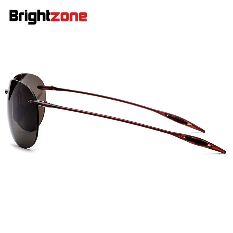 Brightzone Men's Sunglasses Rimless Alloy Tac Oval Tm0030