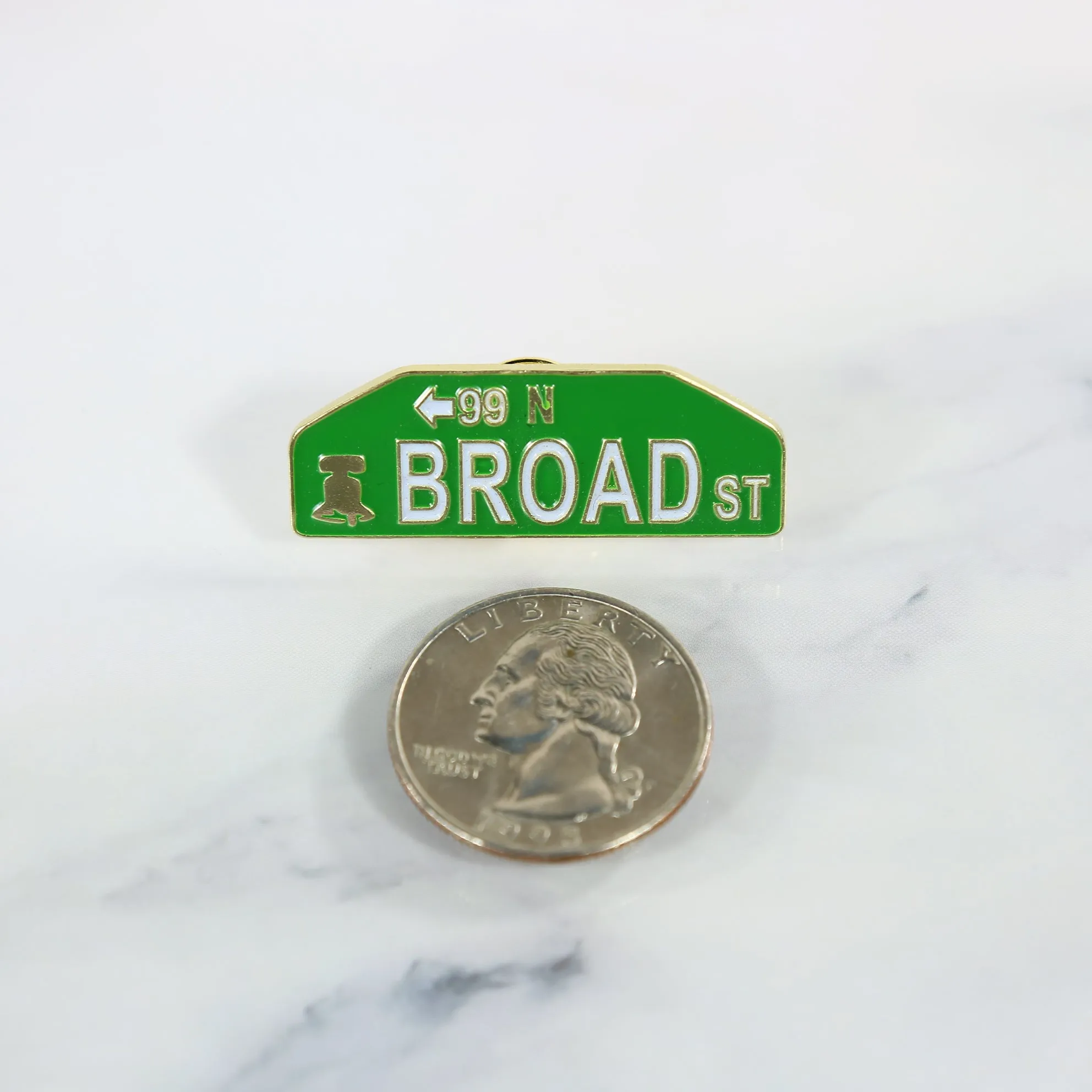 Broad Street Sign Fitted Cap Pin | Enamel Pin For Hat