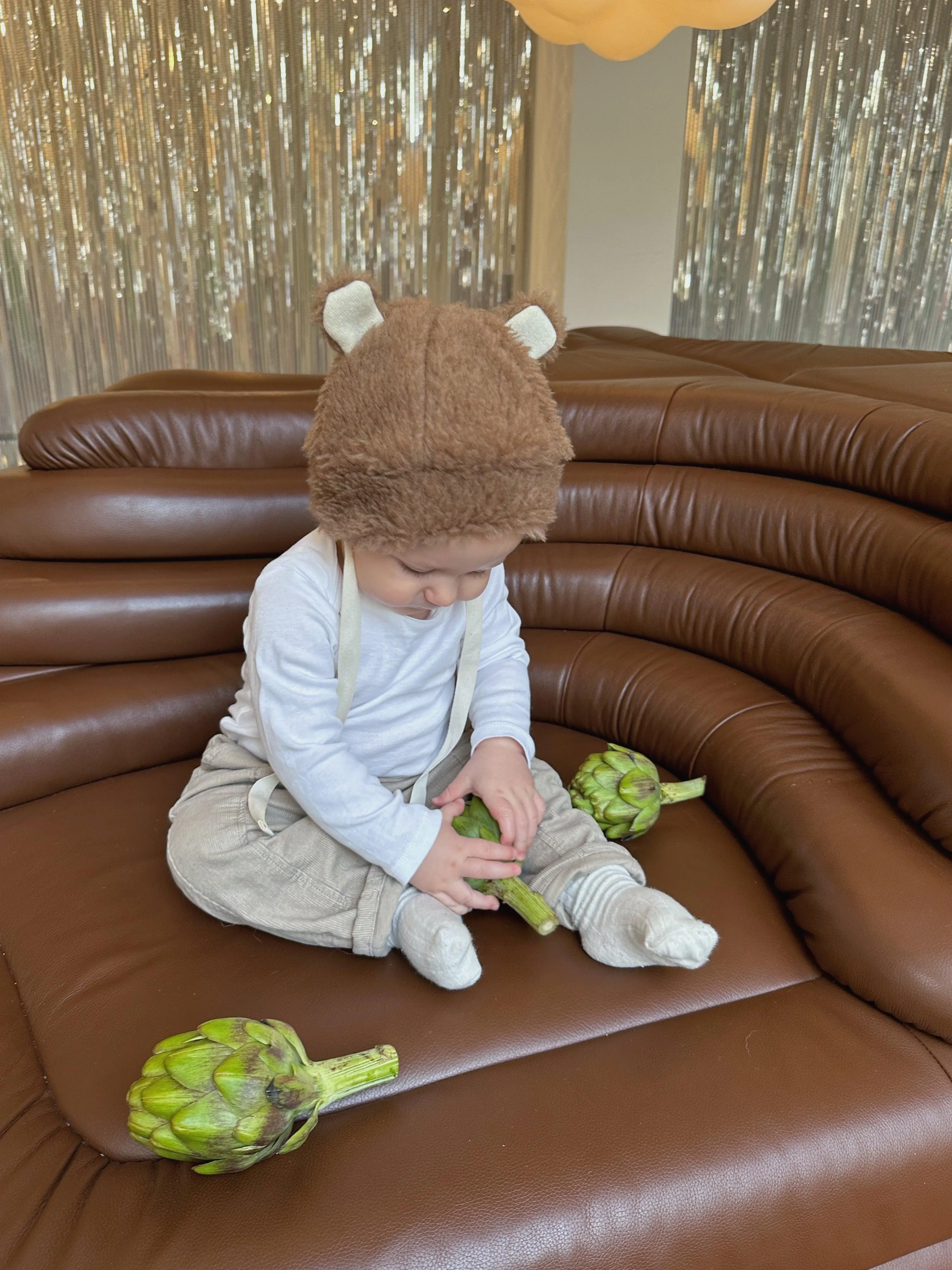 Brown Bear Woolen Baby Hat