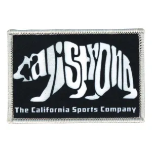 CALI Strong Word Bear Black White White Hook-and-Loop 2x3 Morale Patch