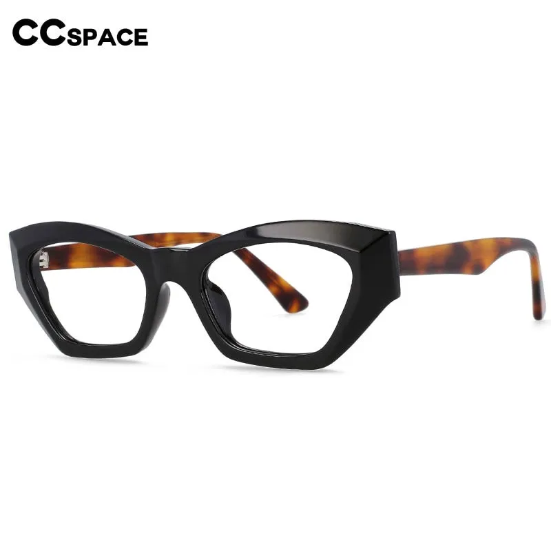 CCspace Unisex Full Rim Oversized Rectangle Cat Eye Acetate Frame Eyeglasses 54404