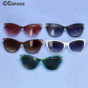 CCspace Women's Full Rim Butterfly Cat Eye Resin Frame Gradient Lens Sunglasses 54215