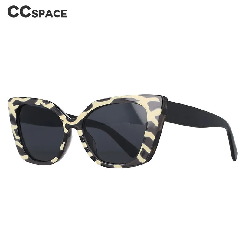 CCspace Women's Full Rim Square Cat Eye Resin Frame Sunglasses 51115