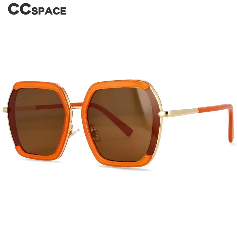 CCspace Women's Full Rim Square Resin Frame Sunglasses 54246