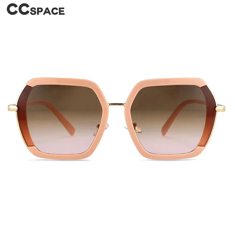 CCspace Women's Full Rim Square Resin Frame Sunglasses 54246