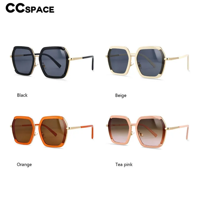 CCspace Women's Full Rim Square Resin Frame Sunglasses 54246