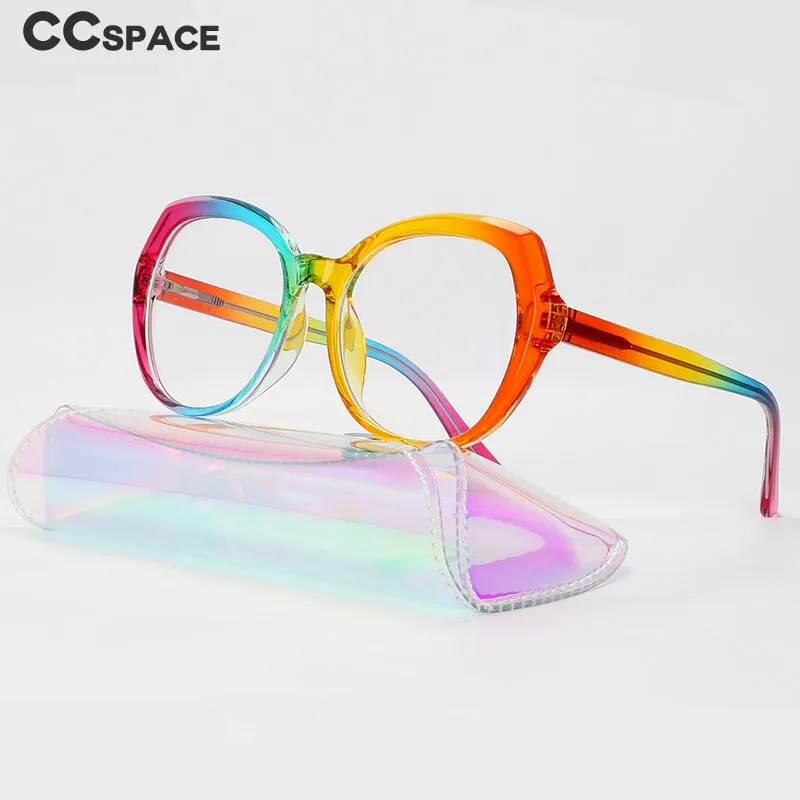 CCspace Women's Full Rim Tr90 Myopic -275 To -300 Reading Glasses Anti Blue Light