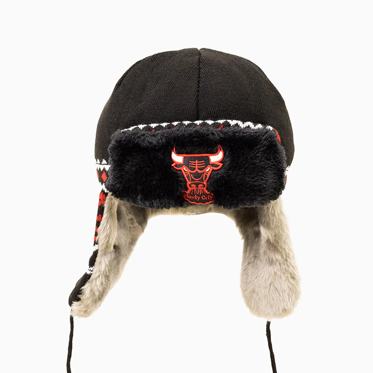 Chicago Bulls NBA Trapper Knit Cuff Beanie Hat