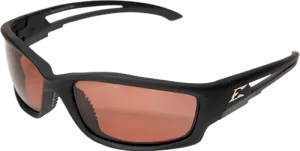 Edge Eyewear Kazbek GTSK215  Black Frame with Gasket Polarized Copper Driving Lens Glasses