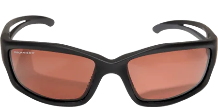 Edge Eyewear Kazbek GTSK215  Black Frame with Gasket Polarized Copper Driving Lens Glasses