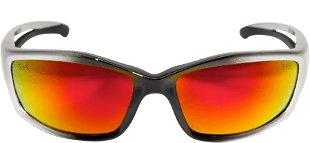 Edge Eyewear Kazbek SKAP119  Black Frame Aqua Precision Red Mirror Lens Glasses