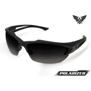 Edge Tactical Eyewear Acid Gambit - Soft-Touch Matte Black Frame / Polarized Gradient Smoke Lens