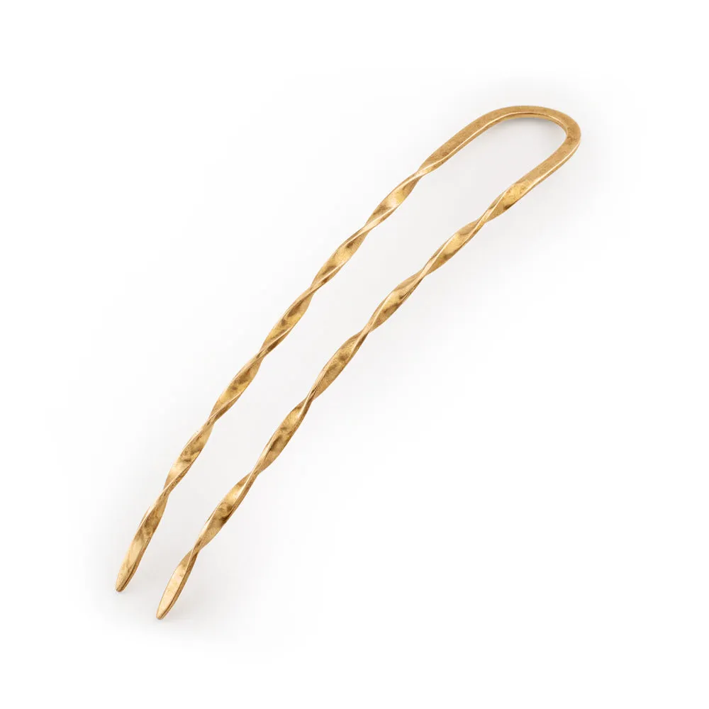 Effortless Twist Hair Pin in Bronze - Large