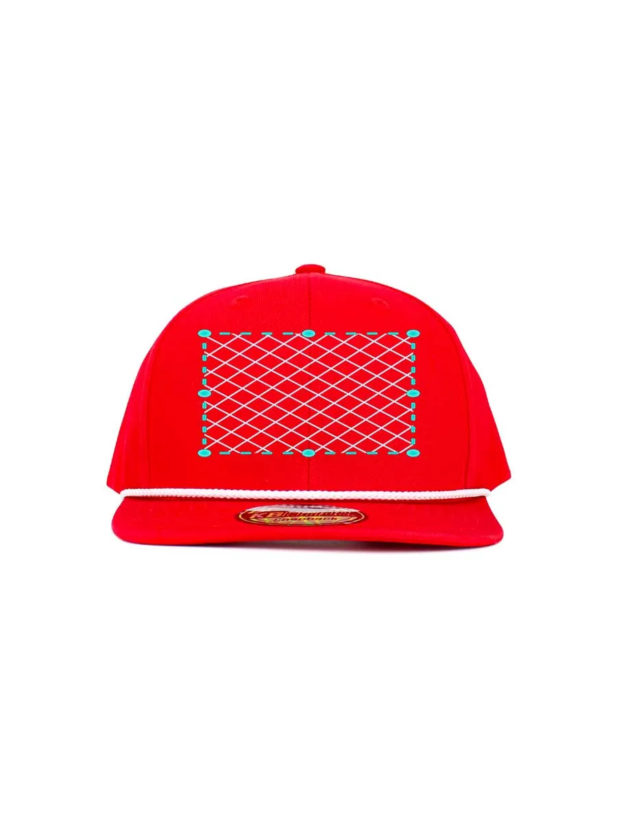 Embroidered 6 Panel String Snapback