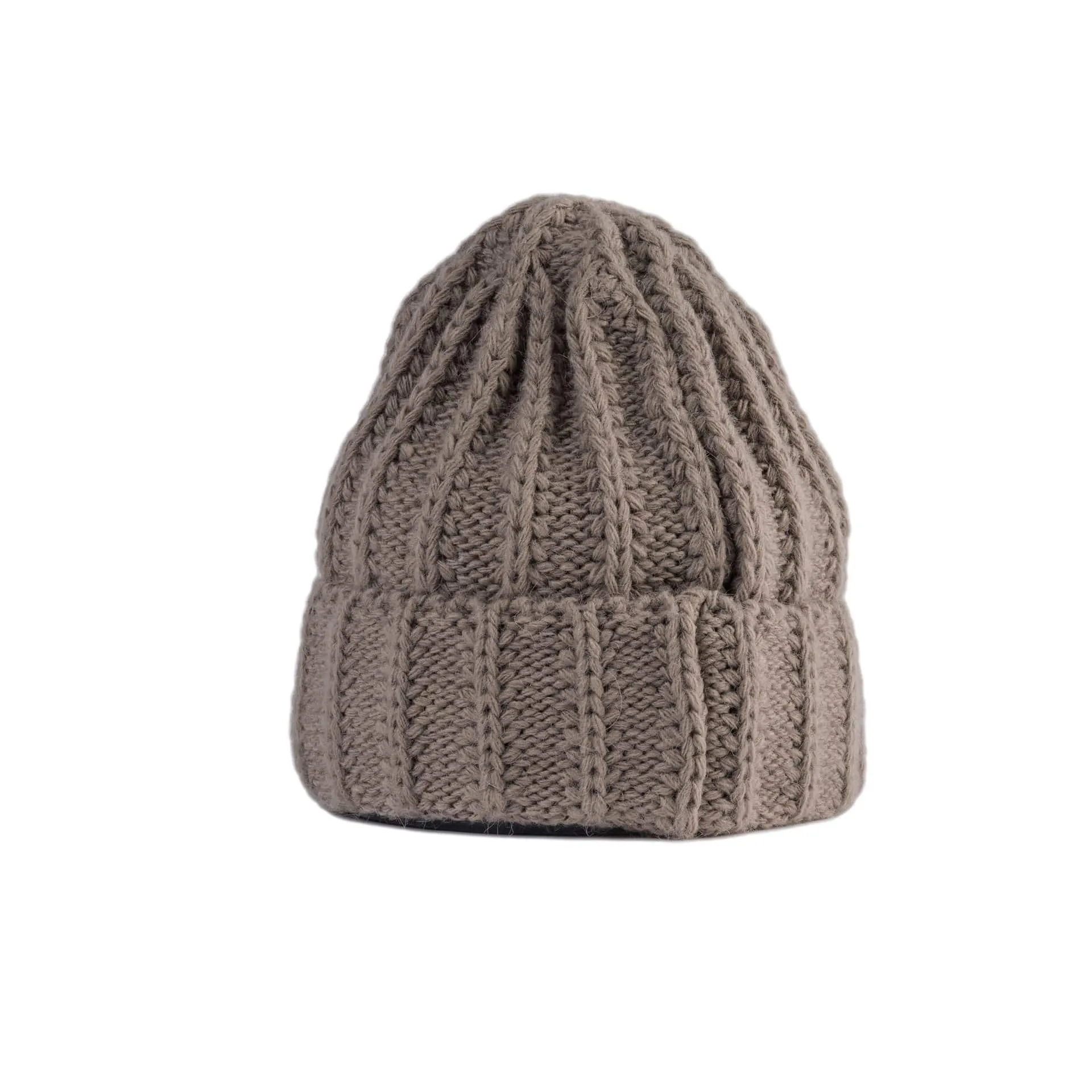 Fisherman Stitch Lined Beanie Hat