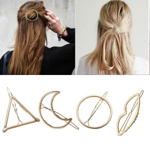 Geometric Alloy Hair Clip