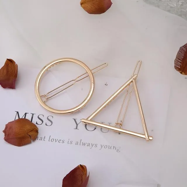 Geometric Alloy Hair Clip