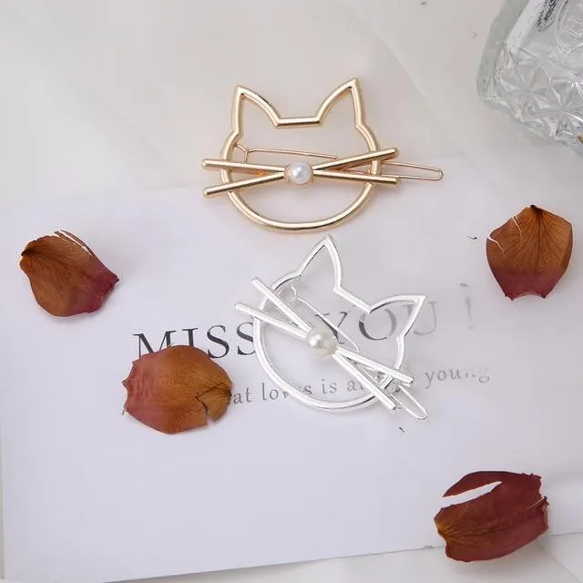 Geometric Alloy Hair Clip