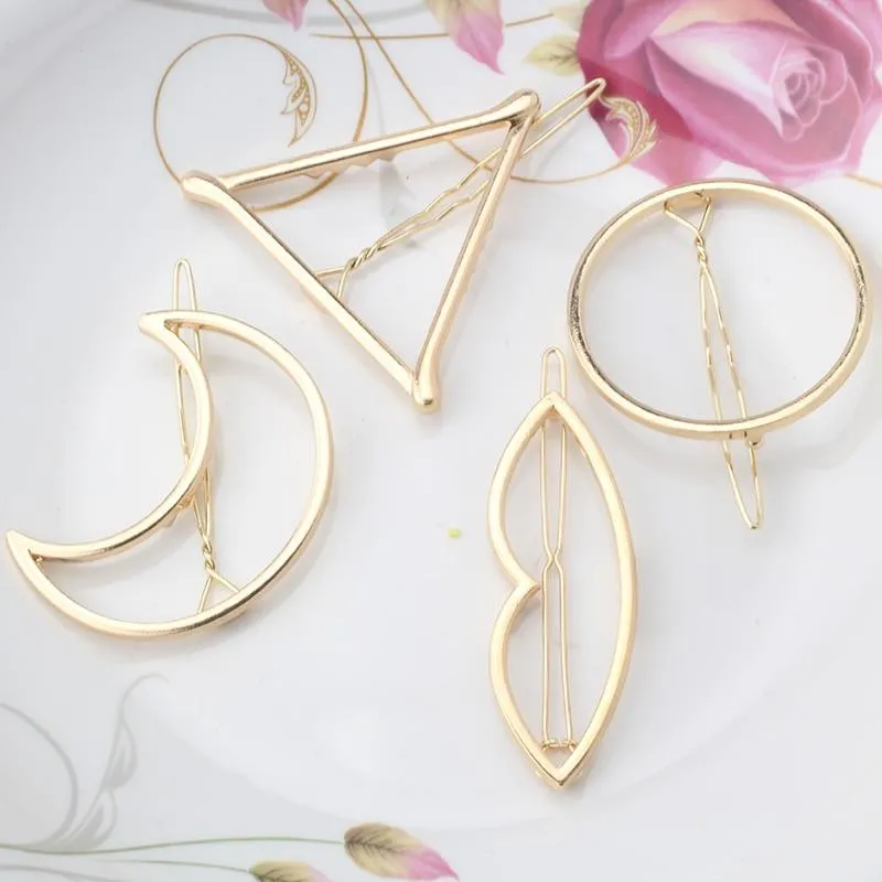 Geometric Alloy Hair Clip