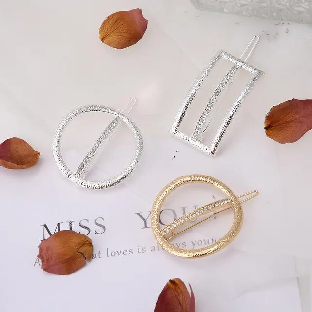 Geometric Alloy Hair Clip