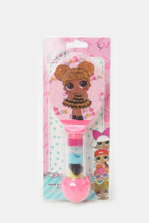 Girls Fuchsia Lol Printed Hair Brush