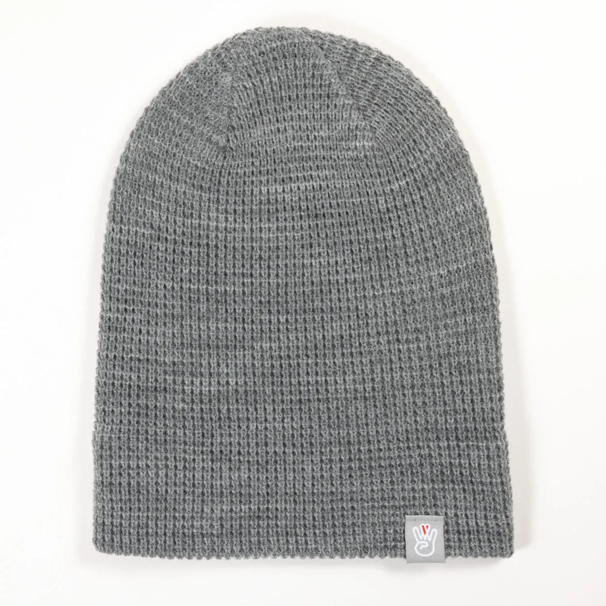 Hazy Gray Waffle Beanie