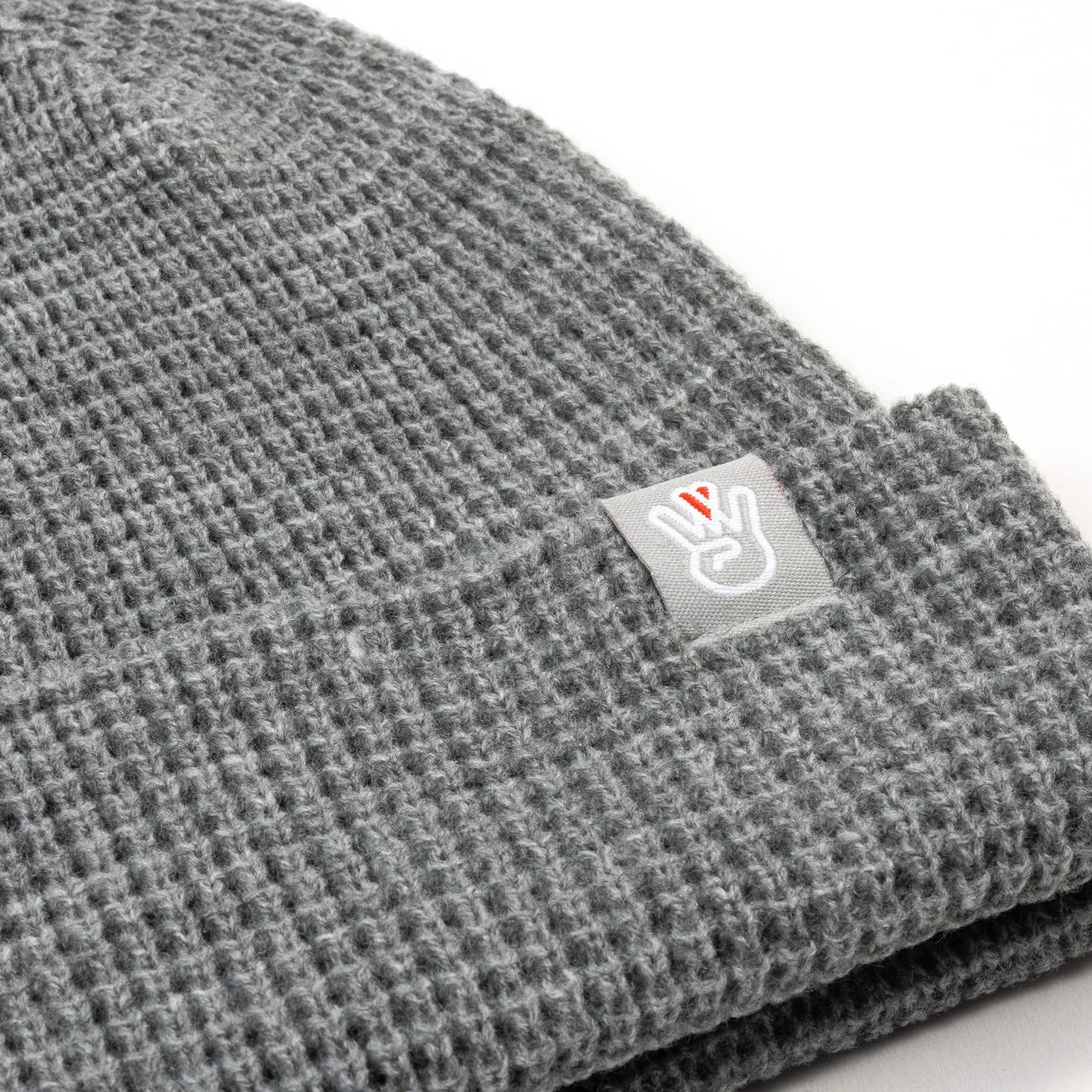 Hazy Gray Waffle Beanie