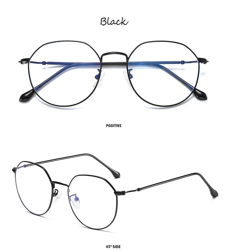 Hotony Unisex Full Rim Polygonal Alloy Frame Eyeglasses 1905