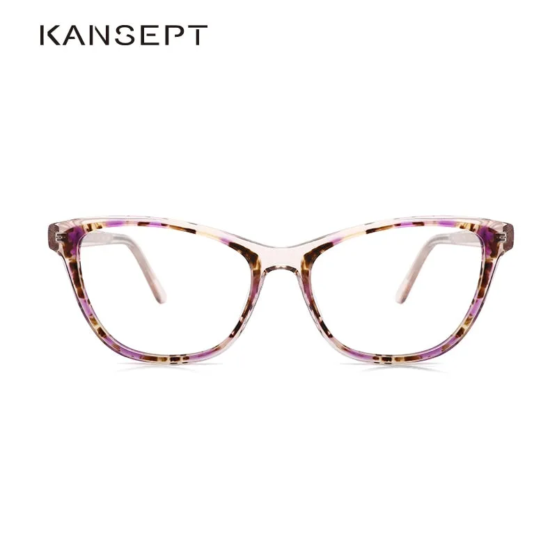 Kansept Women's Full Rim Cat Eye Acetate Frame Eyeglasses Fp1928