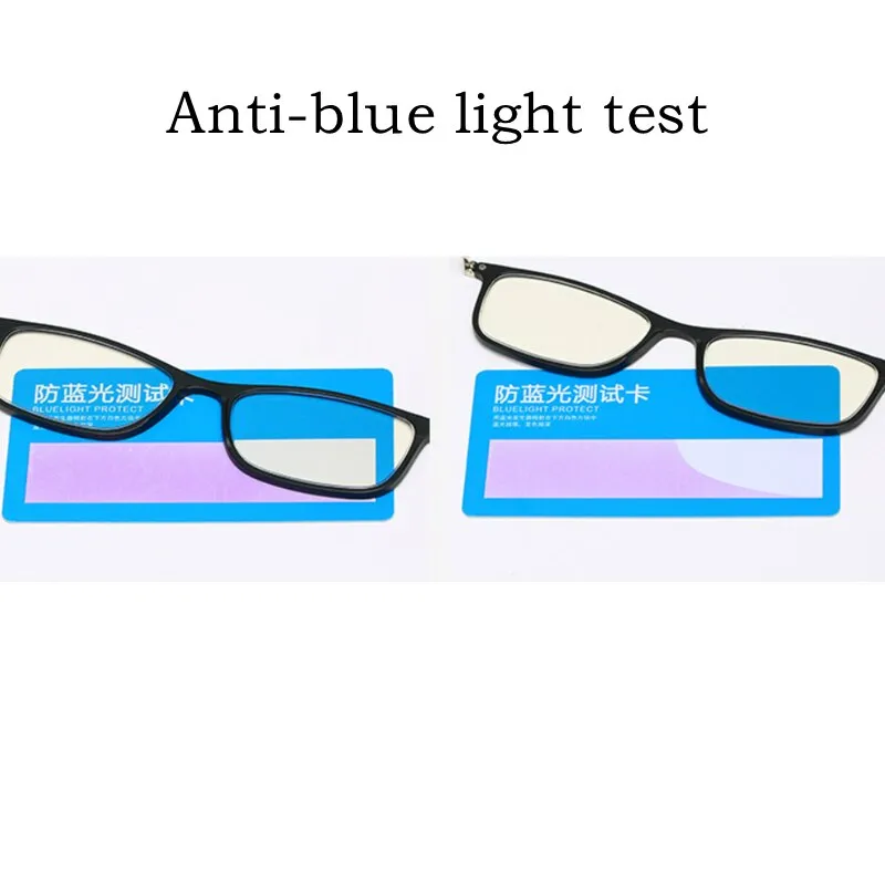 KatKani Unisex Full Rim Square TR 90 Bright Black Anti Blue Light Reading Glasses D044