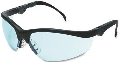 Klondike Plus Safety Glasses Black Frame Light Blue Lens