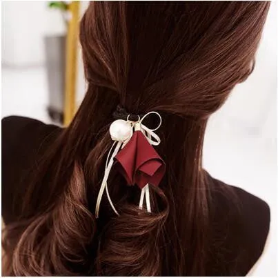 korean fashion women girls elastic hair rubber bands ties headwear ring rope accessories for women scrunchie ornaments wholesale