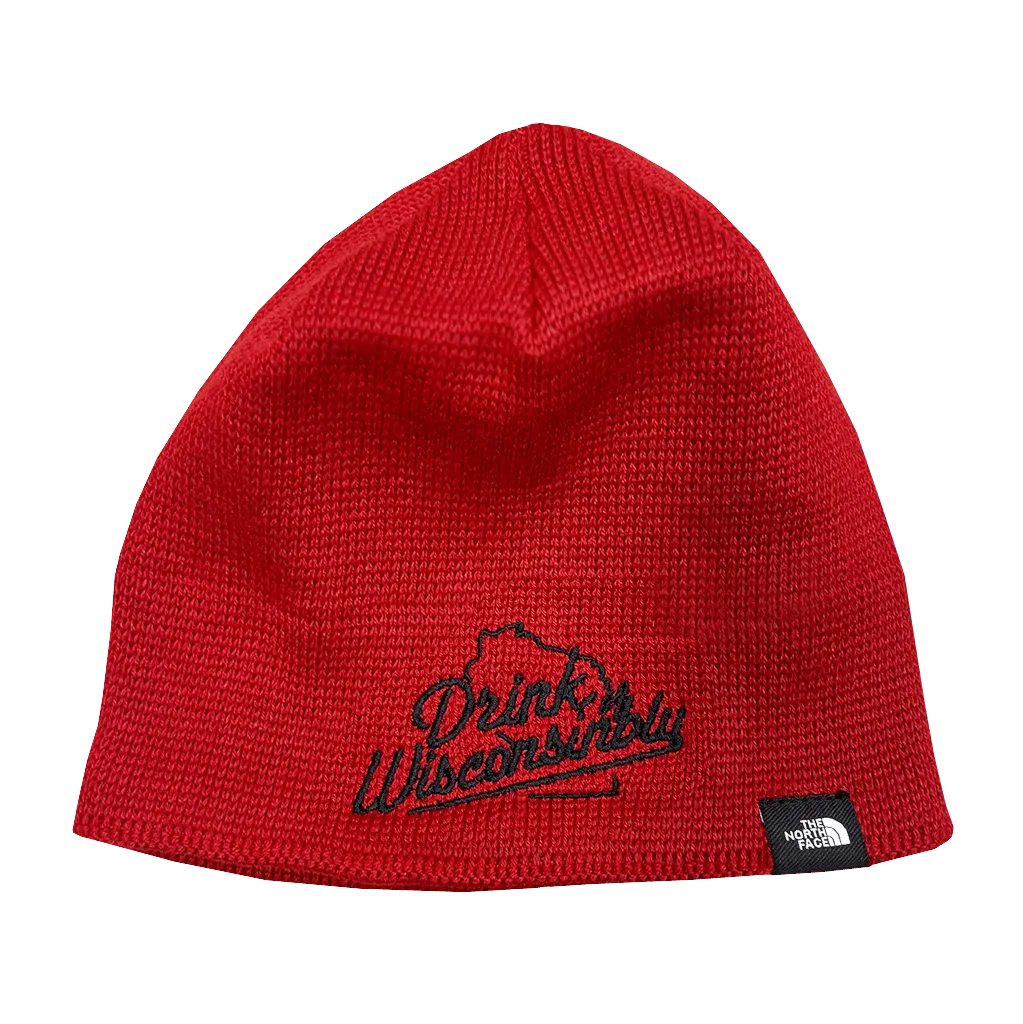 North Face Red Beanie