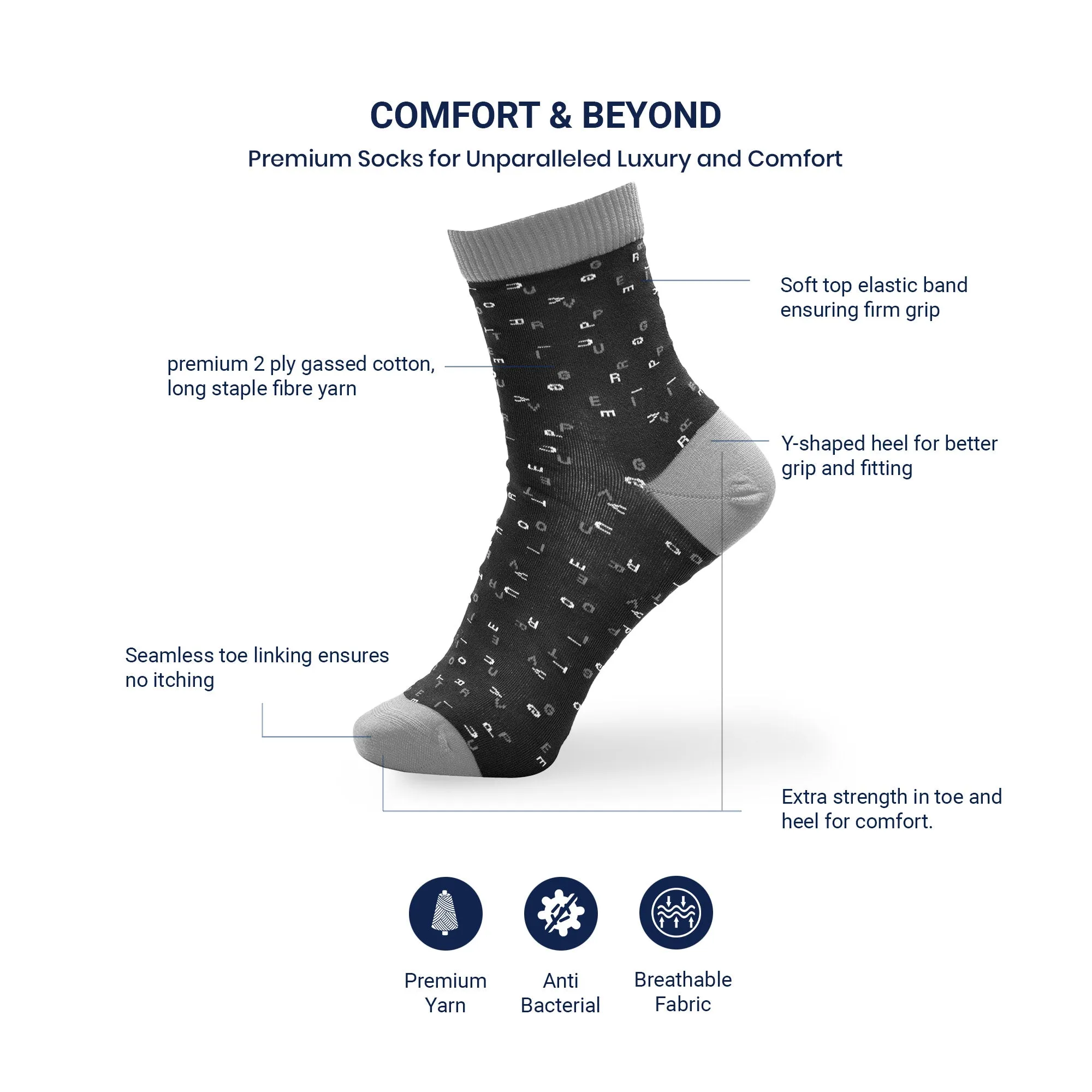 Primary Prism - Ankle Socks Bamboo Socks