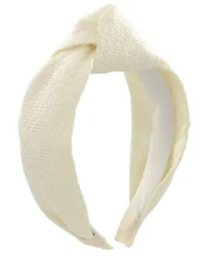 Raffia Knot Headband - Ivory