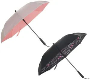 Revers-a-Brella Auto-Open Double Layer Umbrella with Clip Handle - Inspire/Pink