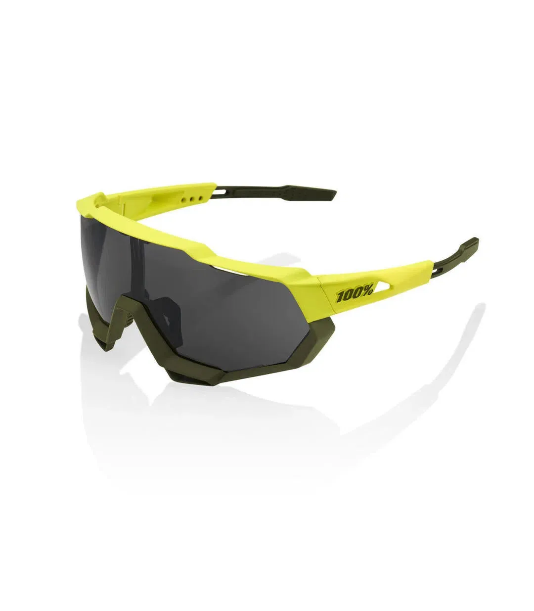 RIDE 100% Eyewear Speedtrap Soft Tact - Banana Black Mirror Lens